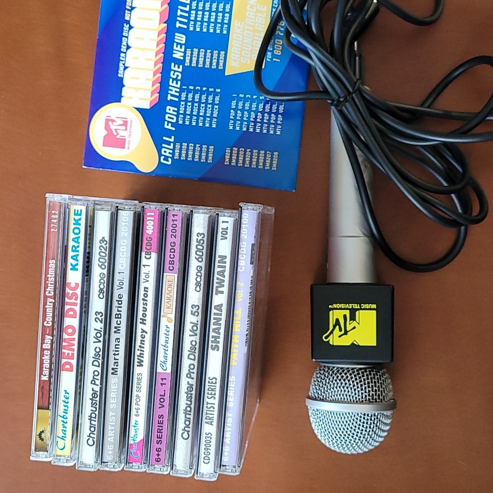 Karaoke Bundle 10 CDs Vintage 90s Pop Country Whitney Reba Patsy Shania Faith
